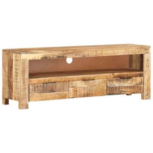 vidaXL TV Cabinet 110x30x40 cm Rough Mango Wood