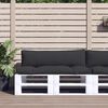 vidaXL Pallet Cushions 2 pcs Black Fabric