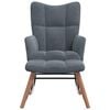 vidaXL Rocking Chair with a Stool Dark Grey Velvet