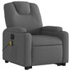 vidaXL Electric Stand up Massage Recliner Chair Dark Grey Fabric