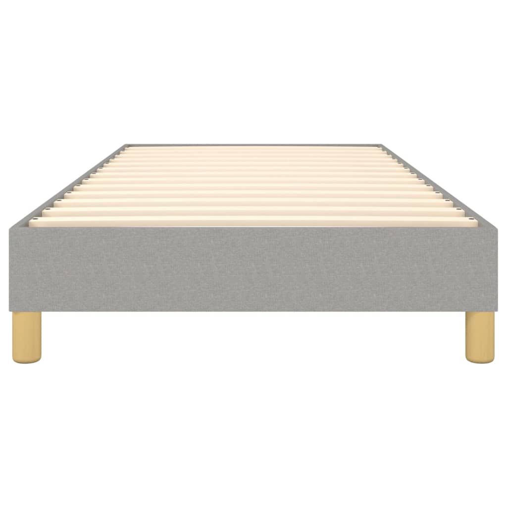 vidaXL Bed Frame without Mattress Light Grey Twin XL Fabric (US Only)