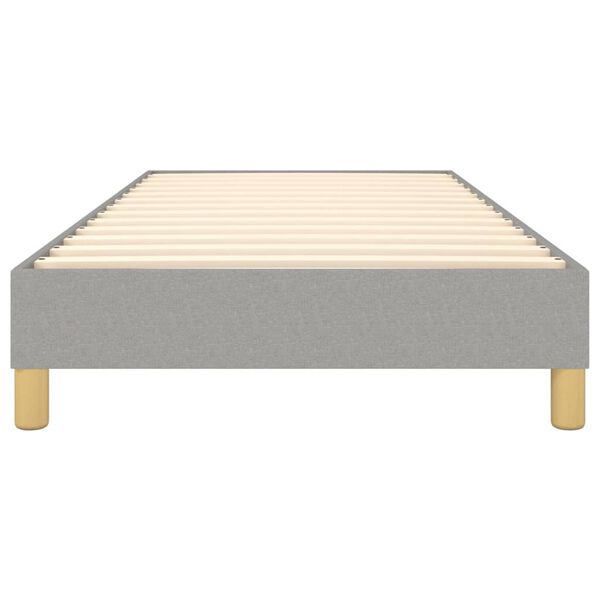 vidaXL Bed Frame without Mattress Light Grey Twin XL Fabric (US Only)