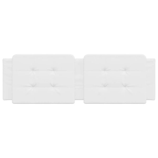 vidaXL Headboard Cushion "Zadar" White 152 cm Queen Faux Leather