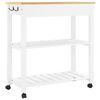 vidaXL Kitchen Trolley MONZA 84x40x90 cm Solid Wood Pine