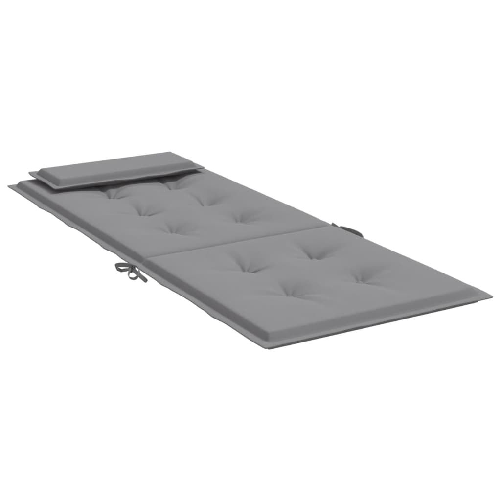 vidaXL Highback Chair Cushions 2 pcs Grey Oxford Fabric