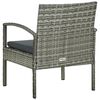 vidaXL Garden Chair with Cushion Poly Rattan Grey