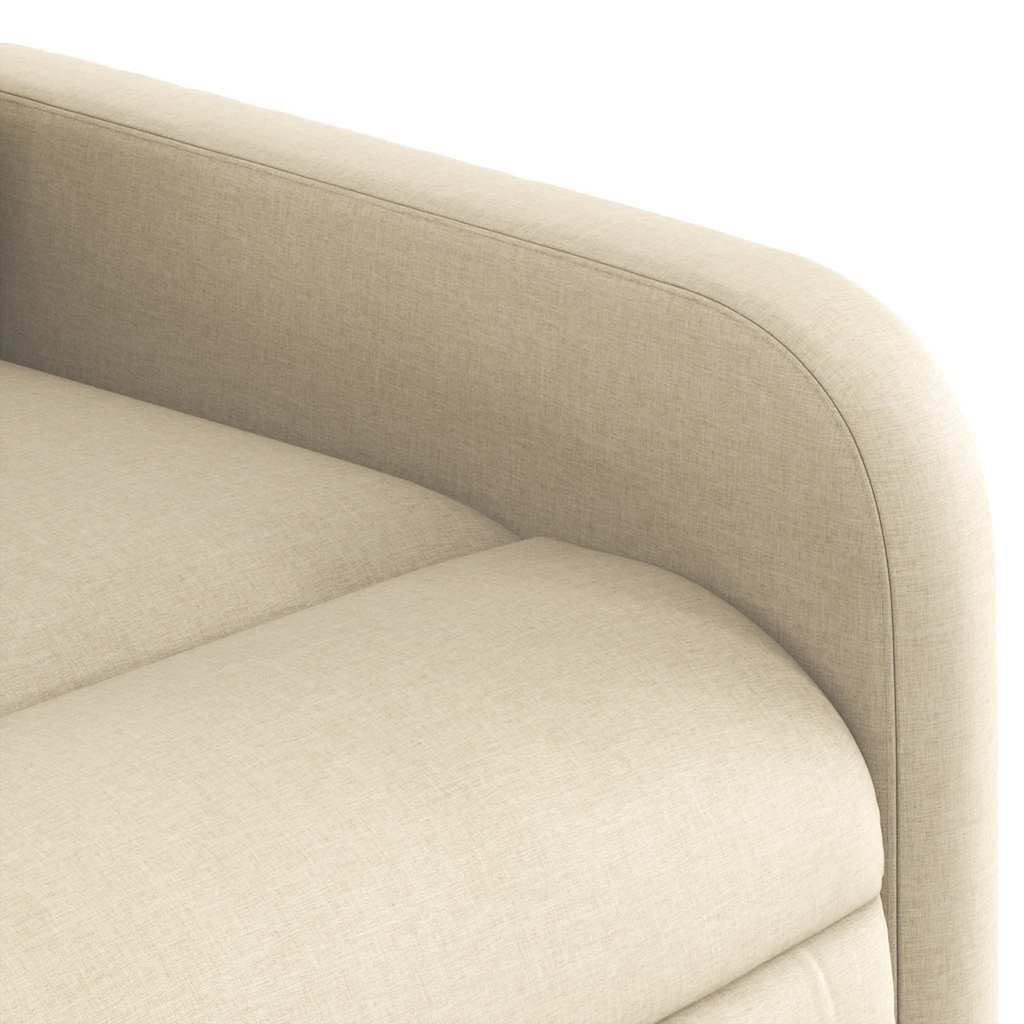 vidaXL Electric Stand up Massage Recliner Chair Cream Fabric