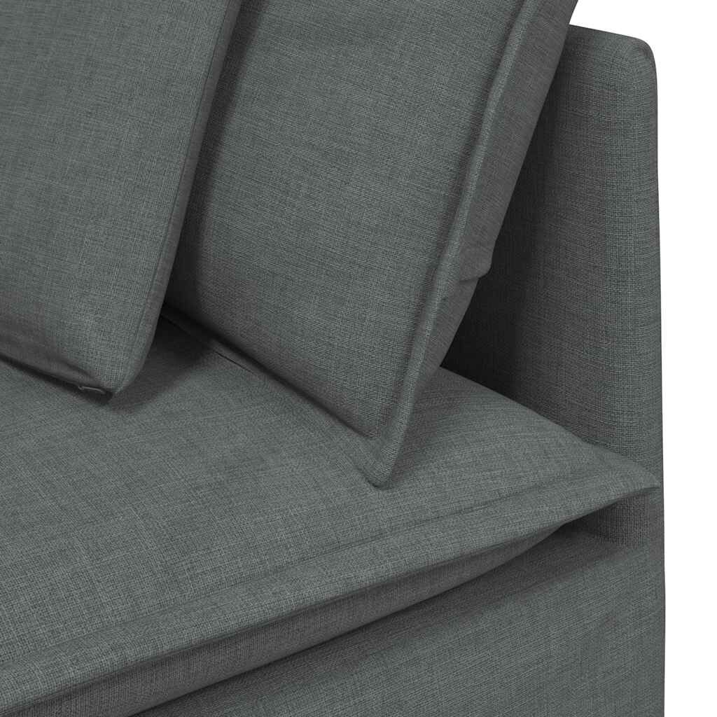 vidaXL Modular Sofa Corner Module with Cushions Dark Grey 100 cm