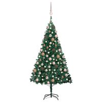 vidaXL Artificial Pre-lit Christmas Tree with Ball Set Green 120 cm PVC