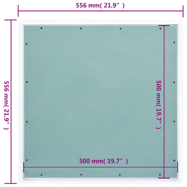 vidaXL Access Panel with Aluminium Frame and Plasterboard 500x500 mm
