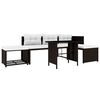 vidaXL 4 Piece Garden Lounge Set Poly Rattan Brown