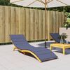 vidaXL Sun Lounger Cushion Navy Blue Oxford Fabric