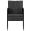 vidaXL 5 Piece Garden Dining Set Black
