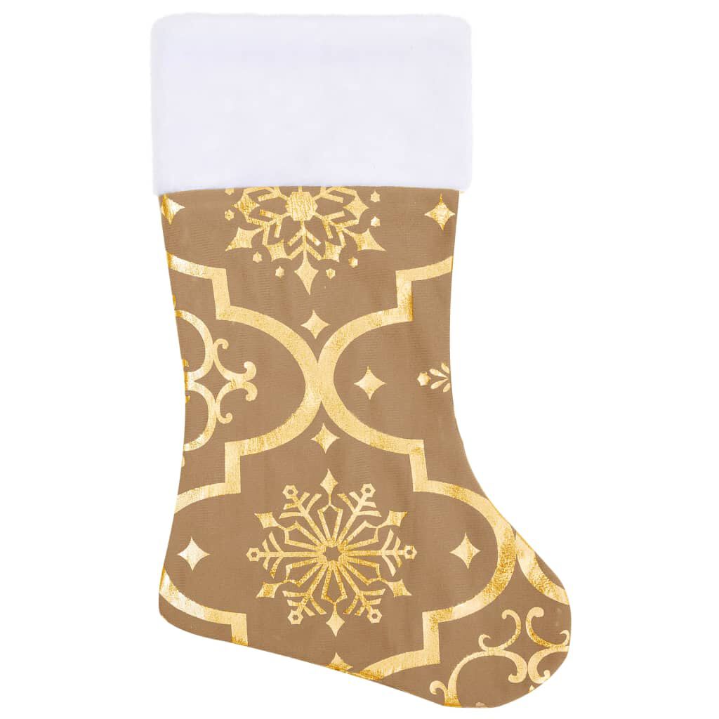 vidaXL Luxury Christmas Tree Skirt with Sock Yellow 90 cm Fabric