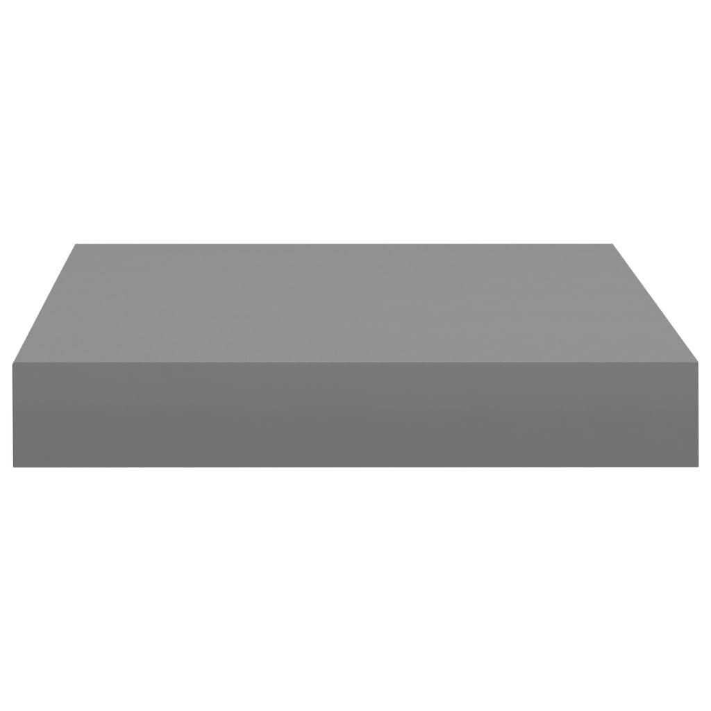 vidaXL Floating Wall Shelves 2 pcs Grey 23x23.5x3.8 cm MDF