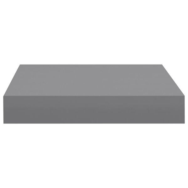 vidaXL Floating Wall Shelves 2 pcs Grey 23x23.5x3.8 cm MDF