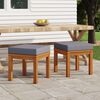 vidaXL Garden Stools with Cushions 2 pcs 40x40x42 cm Solid Wood Acacia