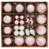vidaXL Christmas Bauble Set 40 pcs White and Pink
