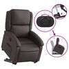 vidaXL Stand up Recliner Chair Dark Brown Real Leather