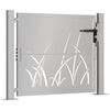 vidaXL Garden Gate 100x100 cm Corten Steel Grass Design
