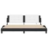 vidaXL Bed Frame with LED without Mattress "Zadar" Black and White 193x203 cm
