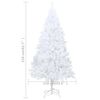 vidaXL Artificial Pre-lit Christmas Tree with Ball Set White 210 cm PVC