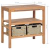 vidaXL Bathroom Vanity Cabinet with 2 Baskets Solid Teak 74x45x75 cm