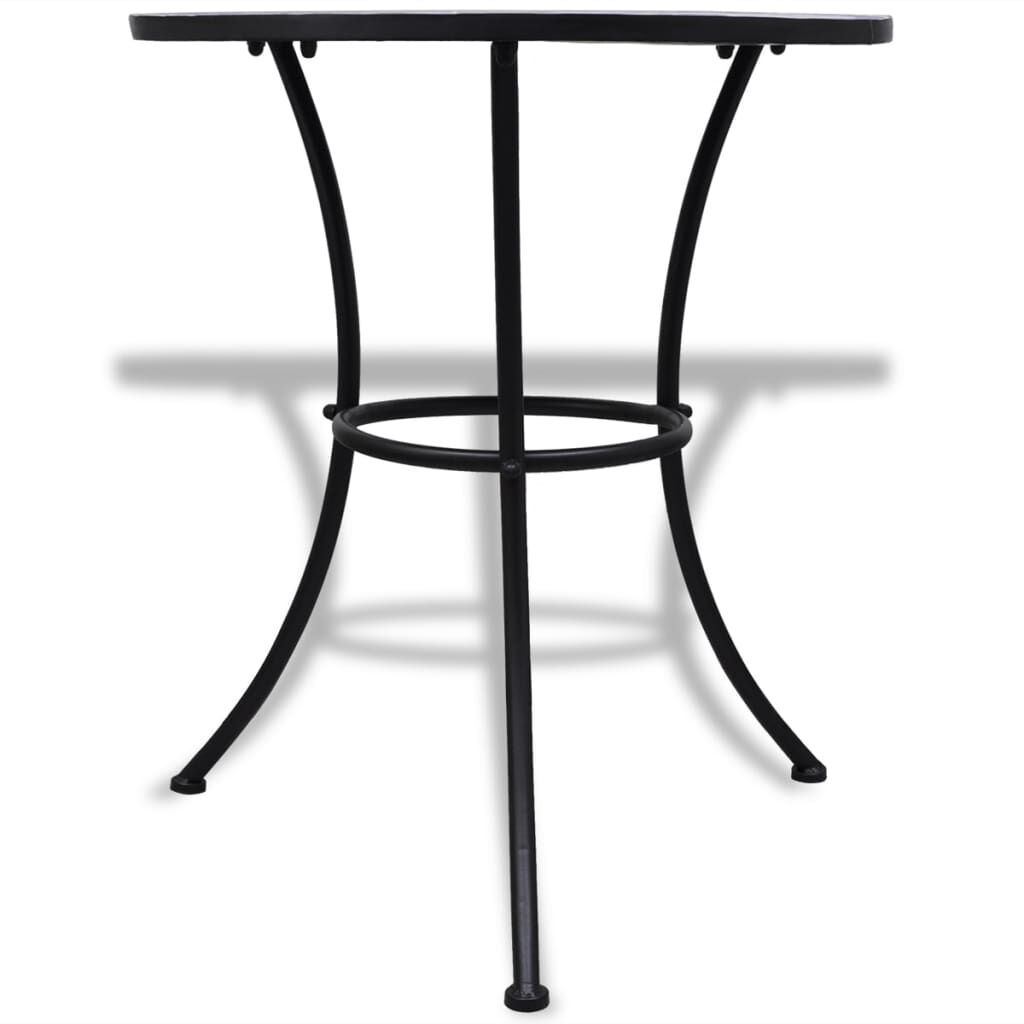 vidaXL Bistro Table Blue and White 60 cm Mosaic