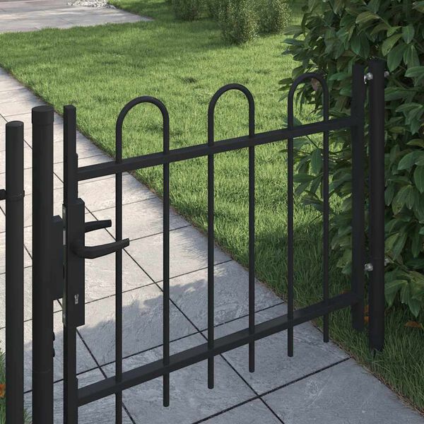 vidaXL Single Door Fence Gate with Hoop Top 100 x 75 cm