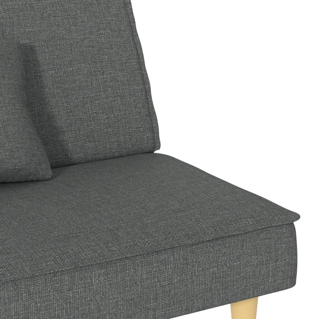 vidaXL Sofa Bed Dark Grey Fabric