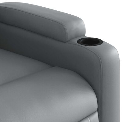 vidaXL Electric Massage Recliner Chair Grey Faux Leather