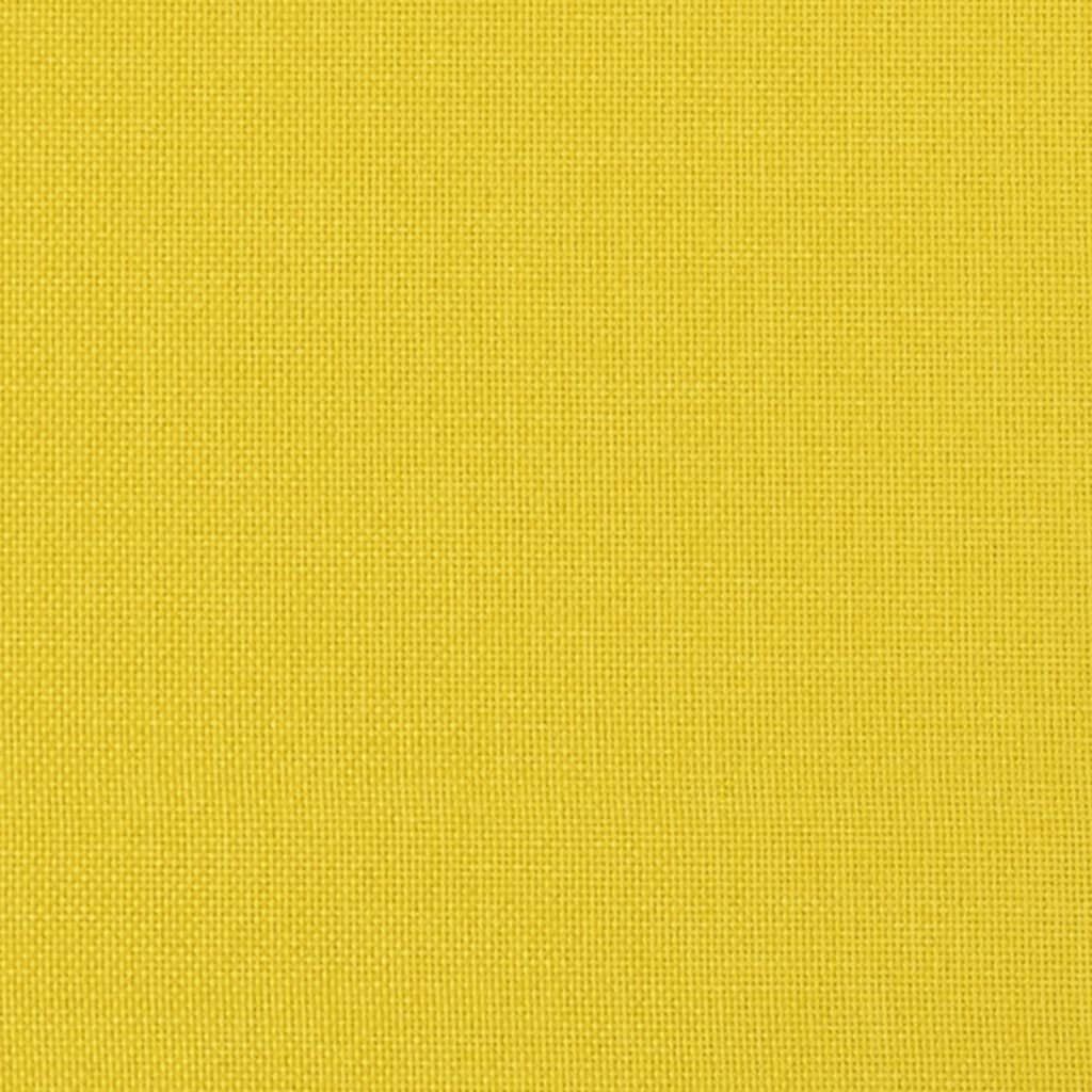 vidaXL Slipper Chair Light Yellow Fabric