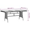 vidaXL 9 Piece Outdoor Dining Set Poly Rattan Grey