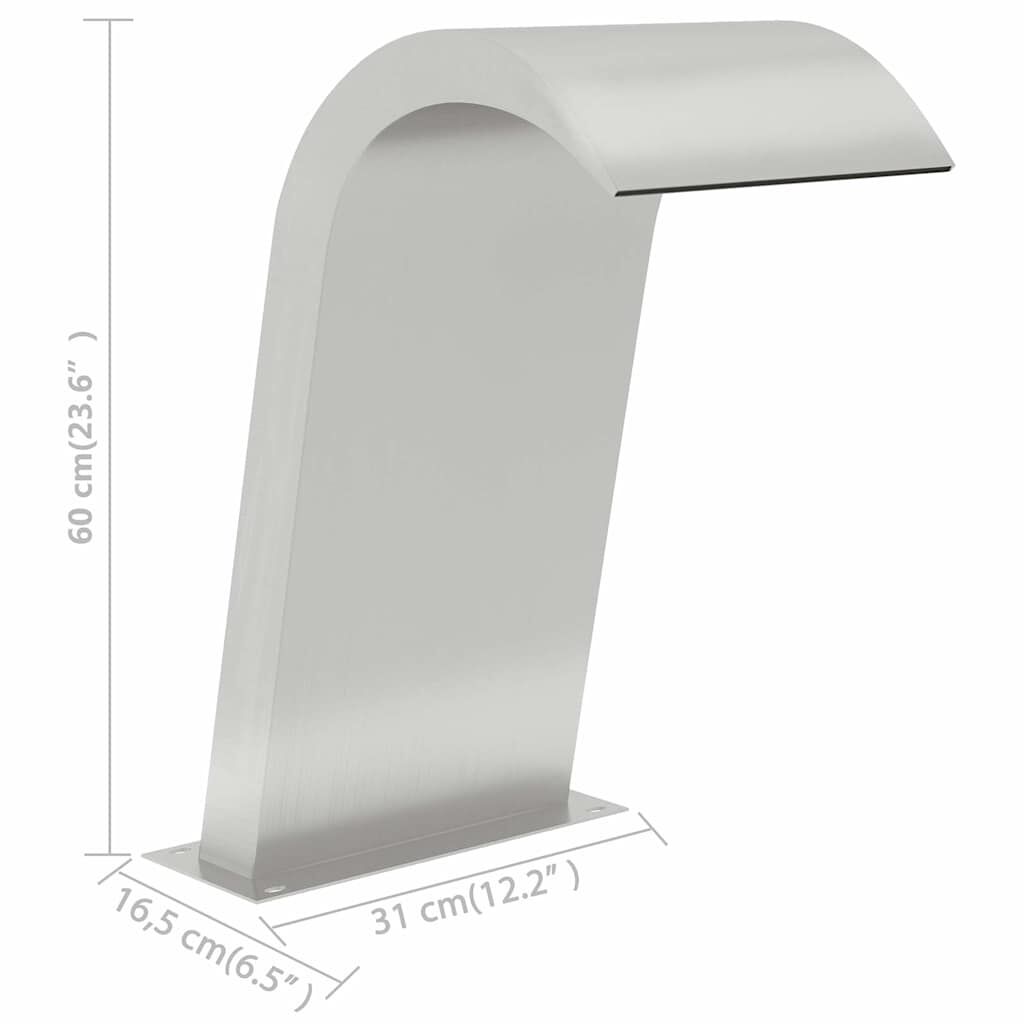 vidaXL Pool Fountain 50x30x60 cm Stainless Steel 304