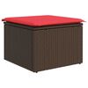 vidaXL Garden Sofa Set with Cushion 6 pcs Brown Poly rattan