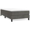 vidaXL Box Spring Bed with Mattress Dark Grey 100x190 cm Twin Velvet
