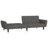 vidaXL 2-Seater Sofa Bed Dark Grey Velvet