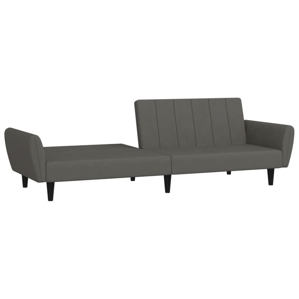 vidaXL 2-Seater Sofa Bed Dark Grey Velvet