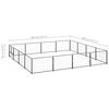 vidaXL Dog Kennel Black 16 m² Steel