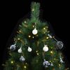 vidaXL Artificial Hinged Christmas Tree 300 LEDs & Ball Set 210 cm