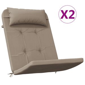 vidaXL Adirondack Chair Cushions 2 pcs Taupe Oxford Fabric