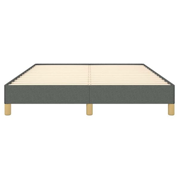 vidaXL Bed Frame without Mattress Dark Grey 152x203 cm Queen Fabric