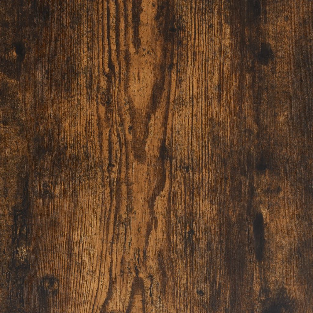vidaXL Console Table with Shelves Smoked Oak 100x35x75 cm