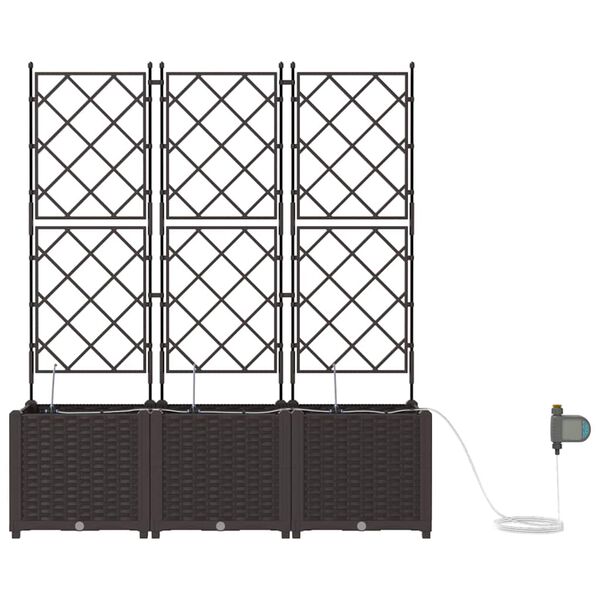 vidaXL Garden Brown 120 x 40 x 142 cm Steel