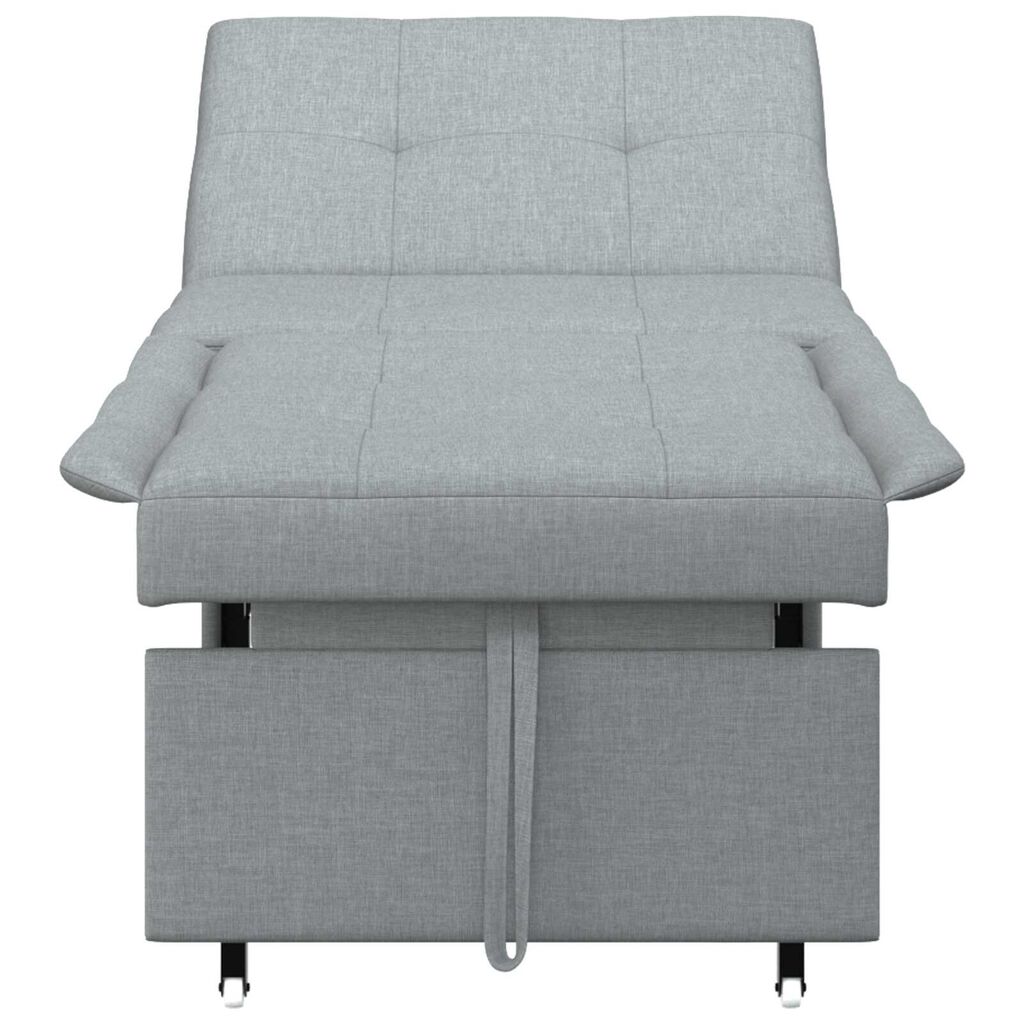 vidaXL 3-in-1 Sofa Bed - Pull-Out Design in Light Grey Fabric