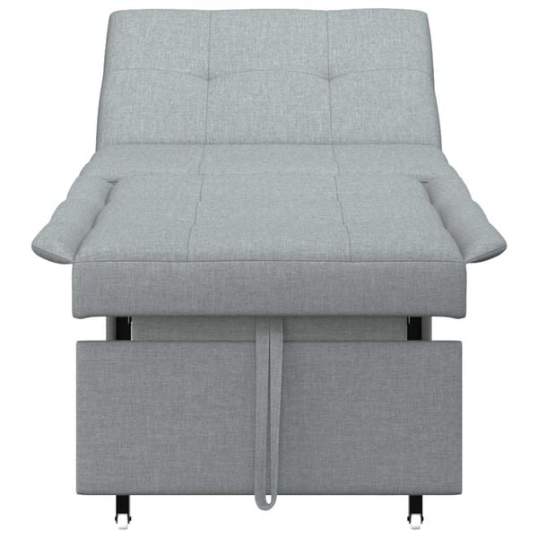 vidaXL 3-in-1 Sofa Bed - Pull-Out Design in Light Grey Fabric