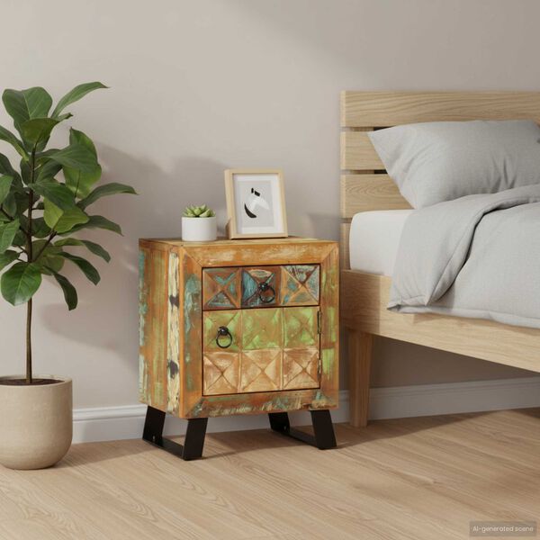 vidaXL Bedside Cabinet 40x30x50 cm Solid Reclaimed Wood