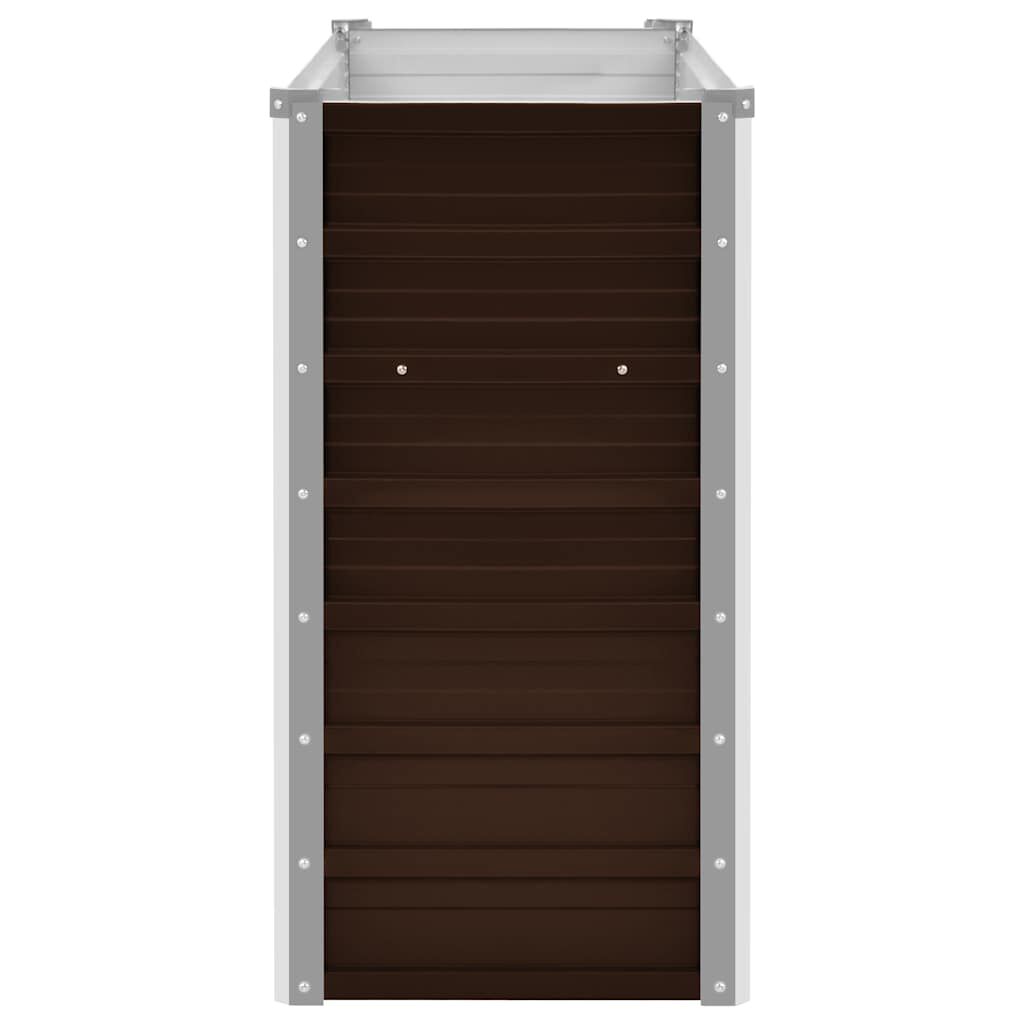 vidaXL Garden Raised Bed Brown 100x40x77 cm Galvanised Steel