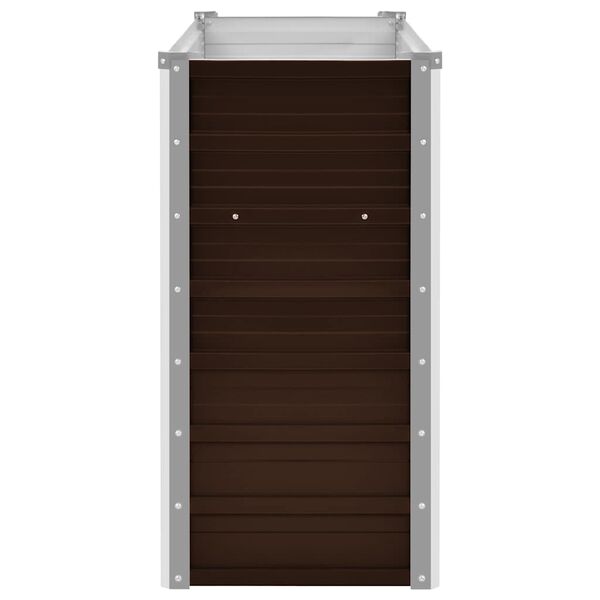 vidaXL Garden Raised Bed Brown 100x40x77 cm Galvanised Steel