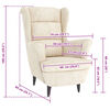 vidaXL Armchair Cream White Velvet